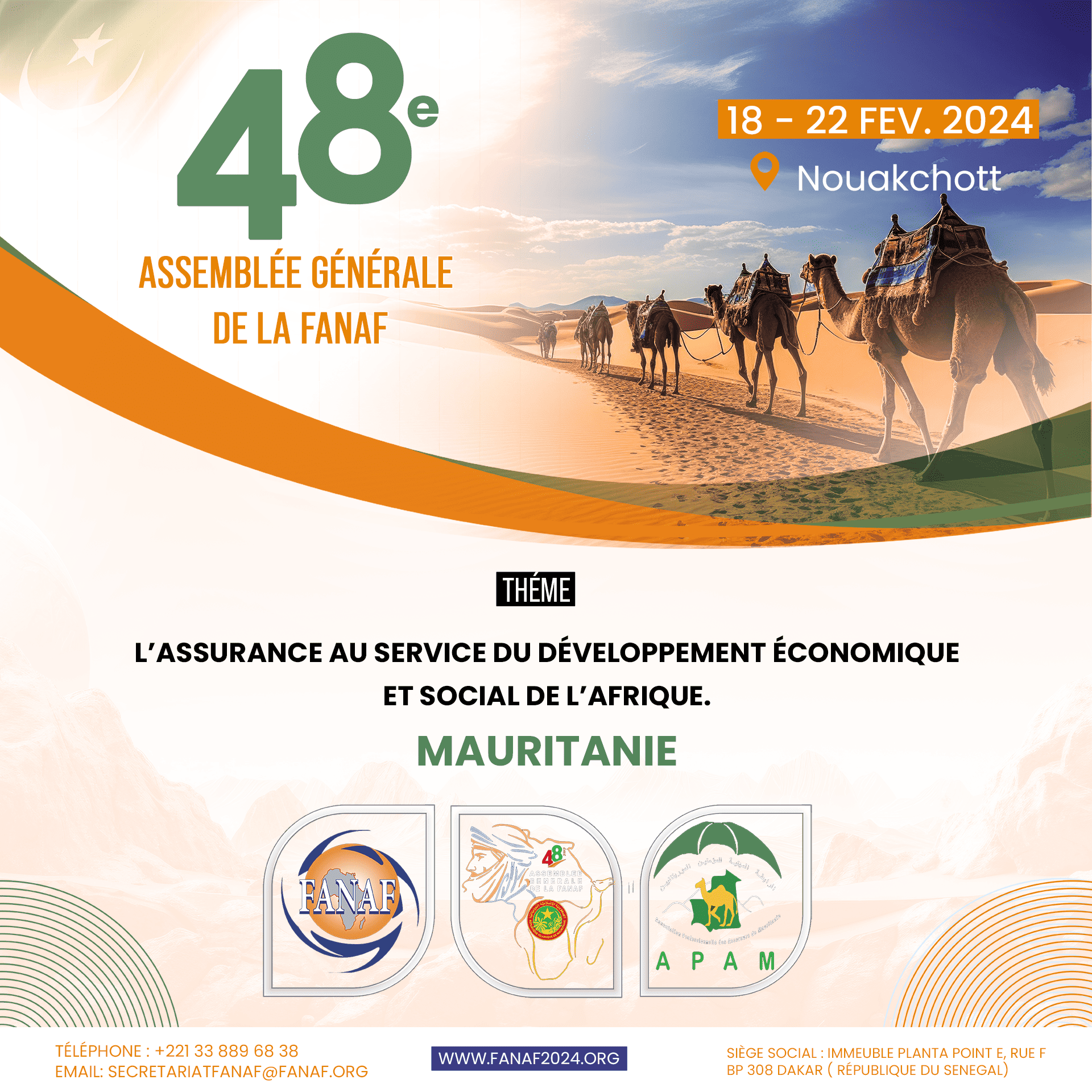 48e Assemblée Générale de la FANAF, Nouakchott Mauritanie du 18 au 22 février 2024