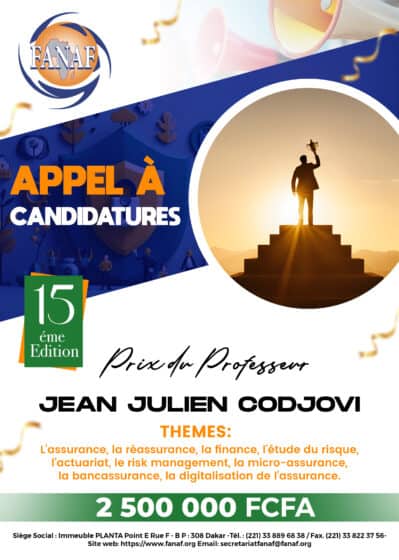 Prix du professeur Jean Julien Codjovi : appel à candidature pour la 15ème édition