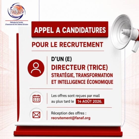 Avis de recrutement DIRECTEUR (TRICE) STRATÉGIE, TRANSFORMATION ET INTELLIGENCE ÉCONOMIQUE